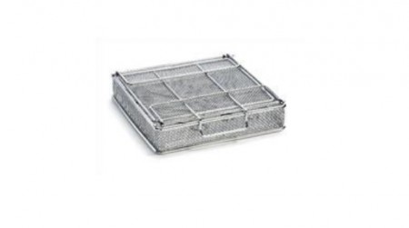 CSMICRO1 - MICRO-INSTRUMENTS BASKET IN FINE-DRAWN MESH WITH COVER